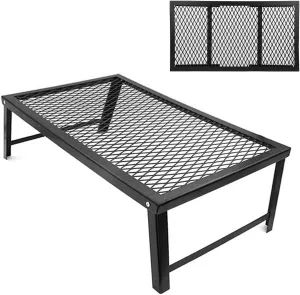 Mini Table Coffee Table Side Table Fridge Table Portable Camping Picnic Integrated Storage Grill Rack Iron with Carry Bag for Outdoor Camping