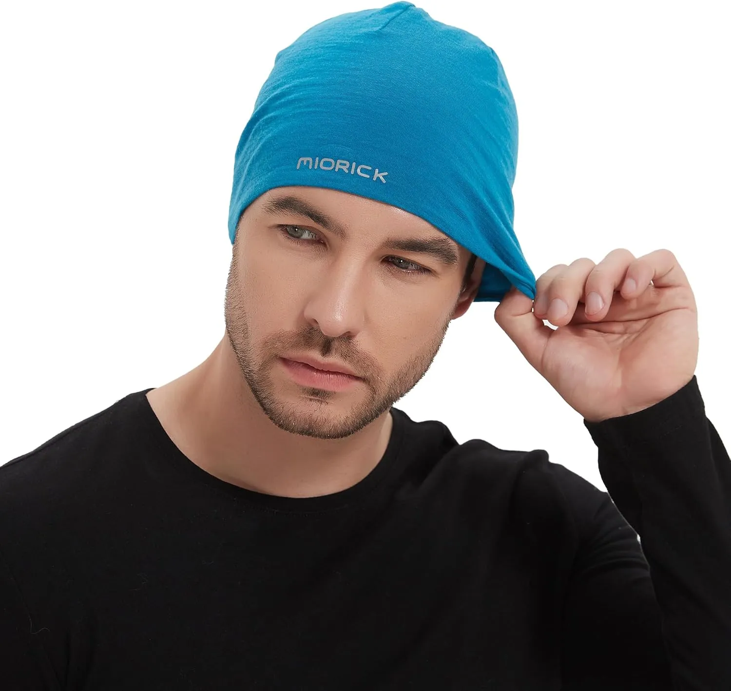 MIORICK Merino Wool Beanie Hat,Lightweight Running Skull Cap,Breathable Helmet Liner Sleeping Caps for Men & Women