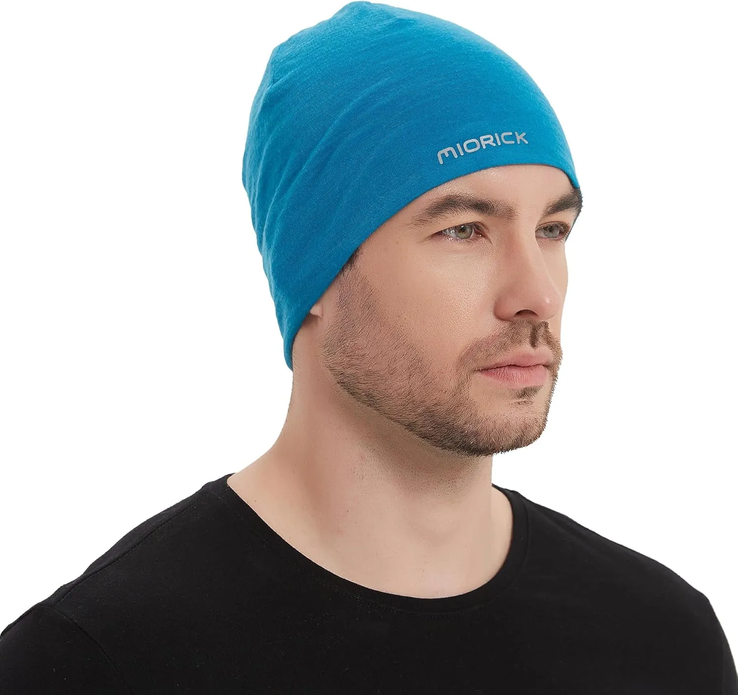 MIORICK Merino Wool Beanie Hat,Lightweight Running Skull Cap,Breathable Helmet Liner Sleeping Caps for Men & Women