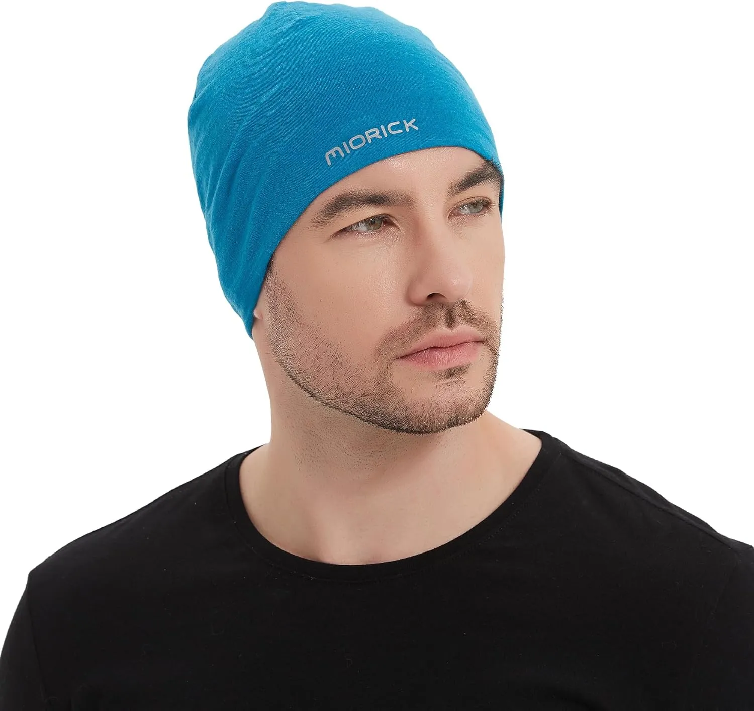 MIORICK Merino Wool Beanie Hat,Lightweight Running Skull Cap,Breathable Helmet Liner Sleeping Caps for Men & Women