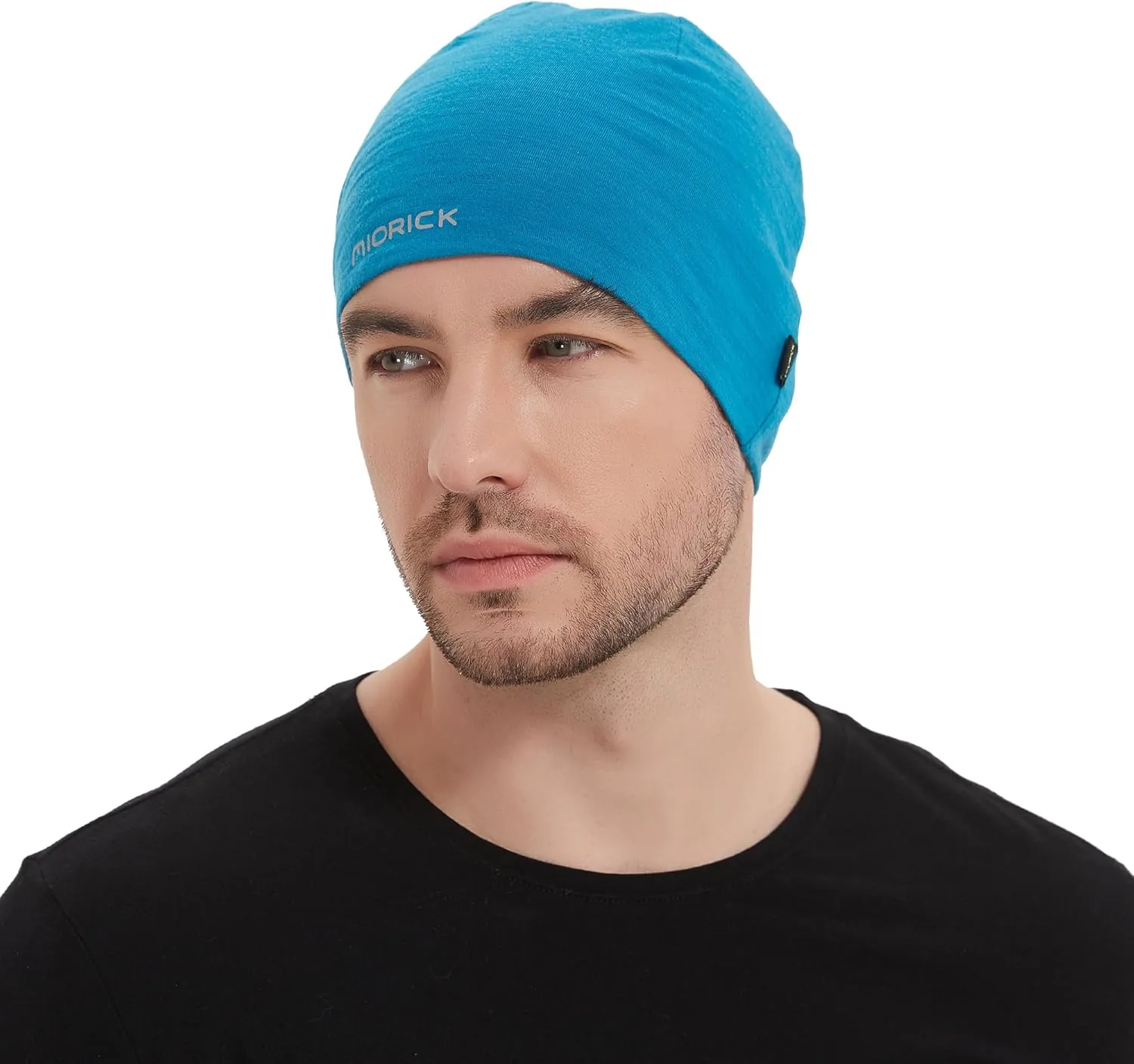 MIORICK Merino Wool Beanie Hat,Lightweight Running Skull Cap,Breathable Helmet Liner Sleeping Caps for Men & Women