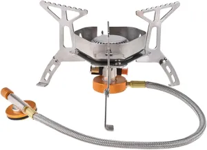 Mipcase Camping Gas Stove Windproof Split Gas Burner Portable Outdoor Cooking Electronic Ignition Brass Connector Alloy Windproof Net Boxed