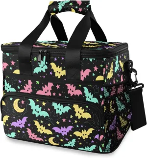 MNSRUU Cooler Bag Gothic Skull Cat Rose Soft Cooler Bag Insulated Lunch Totes Picnic Bag Beach Cooler Lunch Box Container with Adjustable Shoulder Strap