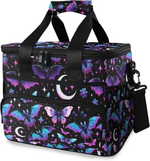 MNSRUU Cooler Bag Skull and Sunflower Soft Cooler Bag Insulated Lunch Totes Picnic Bag Beach Cooler Lunch Box Container with Adjustable Shoulder Strap