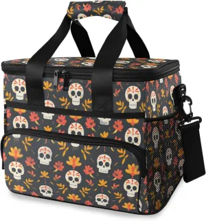 MNSRUU Cooler Bag Skull Stars Soft Cooler Bag Insulated Lunch Totes Picnic Bag Beach Cooler Lunch Box Container with Adjustable Shoulder Strap