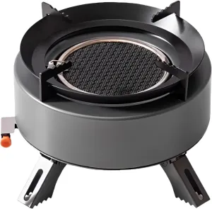 [Mokcoliy]【4000W Hi-Efficiency Stove】Ouoor G with【Dl Fuel Adapter】&【Collapsible Design】- Windproof Cam ware for Dutch Oven, Wok, Kettle (3-5 People)