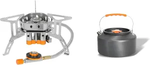 [Mokcoliy]【Windproof Backpacking Stove】light 250g Camping Cooker, High-Efficiency for Boiling/Cooking, Split-Design Outdoor Stove for Hikers & s, Compact Survival Gear with 8000W Power