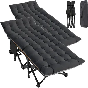 MOPHOTO Oversized Folding Camping Cot for Adults, 78" x 32" XXL Heavy Duty Sleeping Cots for Adults Portable Sleeping Bed Outdoor Camp Cot with Mattress for Home Camp Office Nap