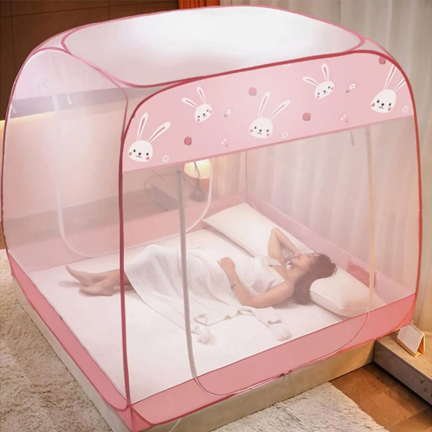 Mosquito Net, Portable Mosquito Net Foldable, Anti-Mosquito Bites, Suitable for Bedroom, Outdoor Camping(1.8 * 2.2m)