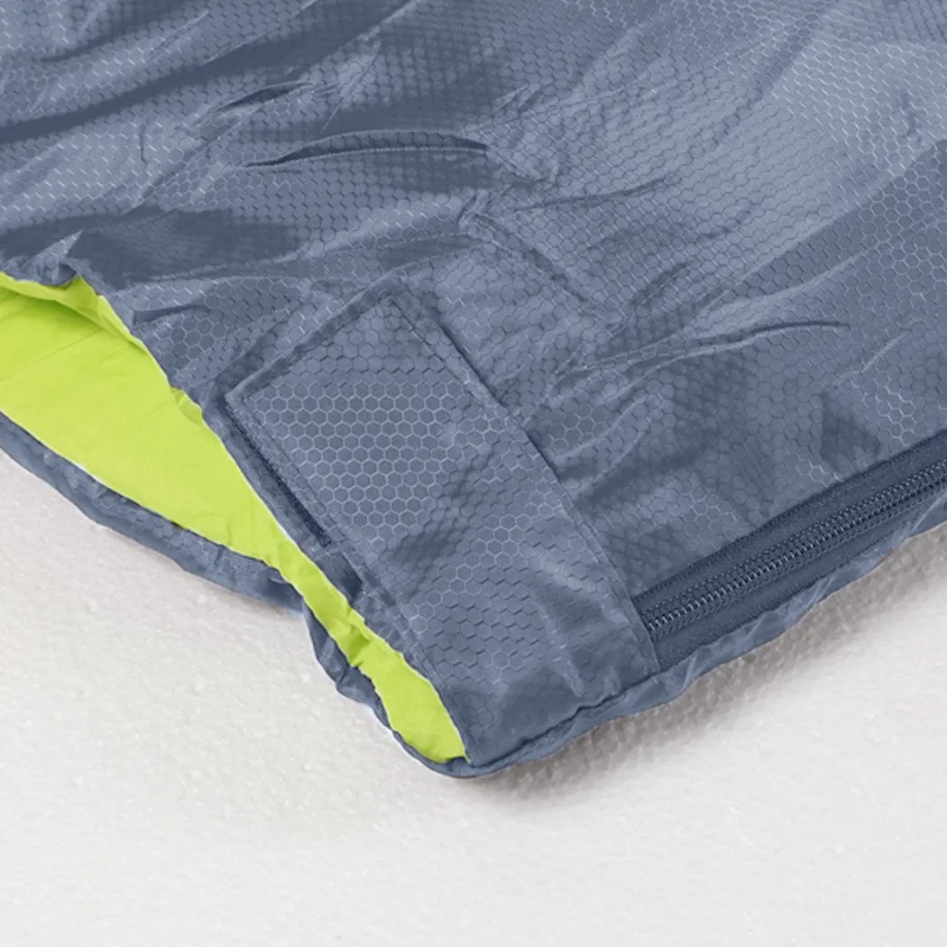 Mountview Double Sleeping Bag Bags Outdoor Grey