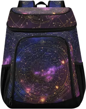 Mysterious Galaxy Space Cooler Backpack Cooler Insulated Leak Proof Lunch Backpack 36 Cans Waterproof Soft for Men Women Picnic Hiking Camping Beach