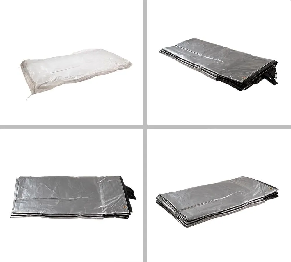 Mytee Products 25' x 54' Heavy Duty 8oz Hay Tarps Silver Black 14.5 mil Waterproof