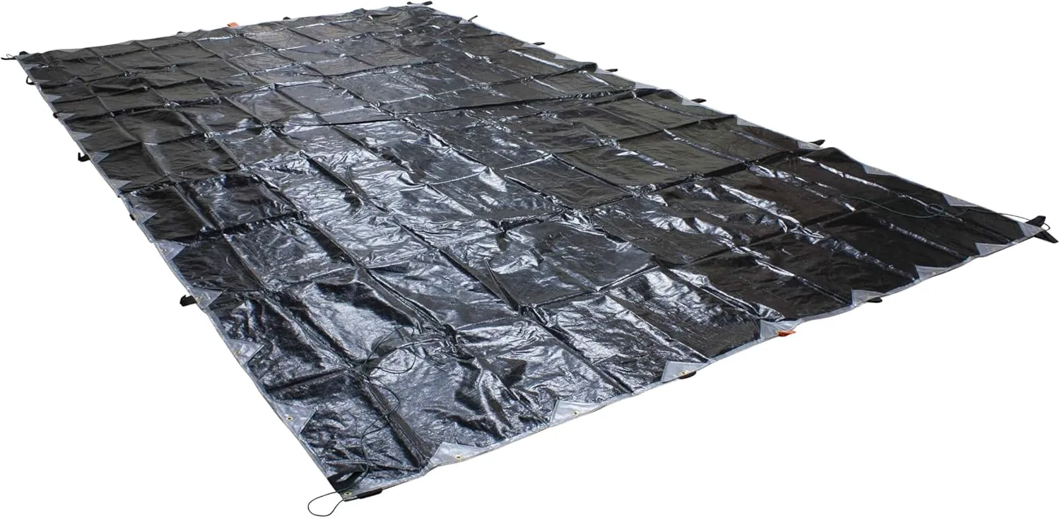 Mytee Products 25' x 54' Heavy Duty 8oz Hay Tarps Silver Black 14.5 mil Waterproof