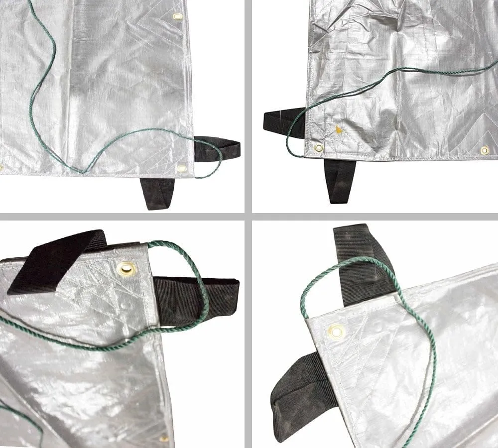 Mytee Products 25' x 54' Heavy Duty 8oz Hay Tarps Silver Black 14.5 mil Waterproof
