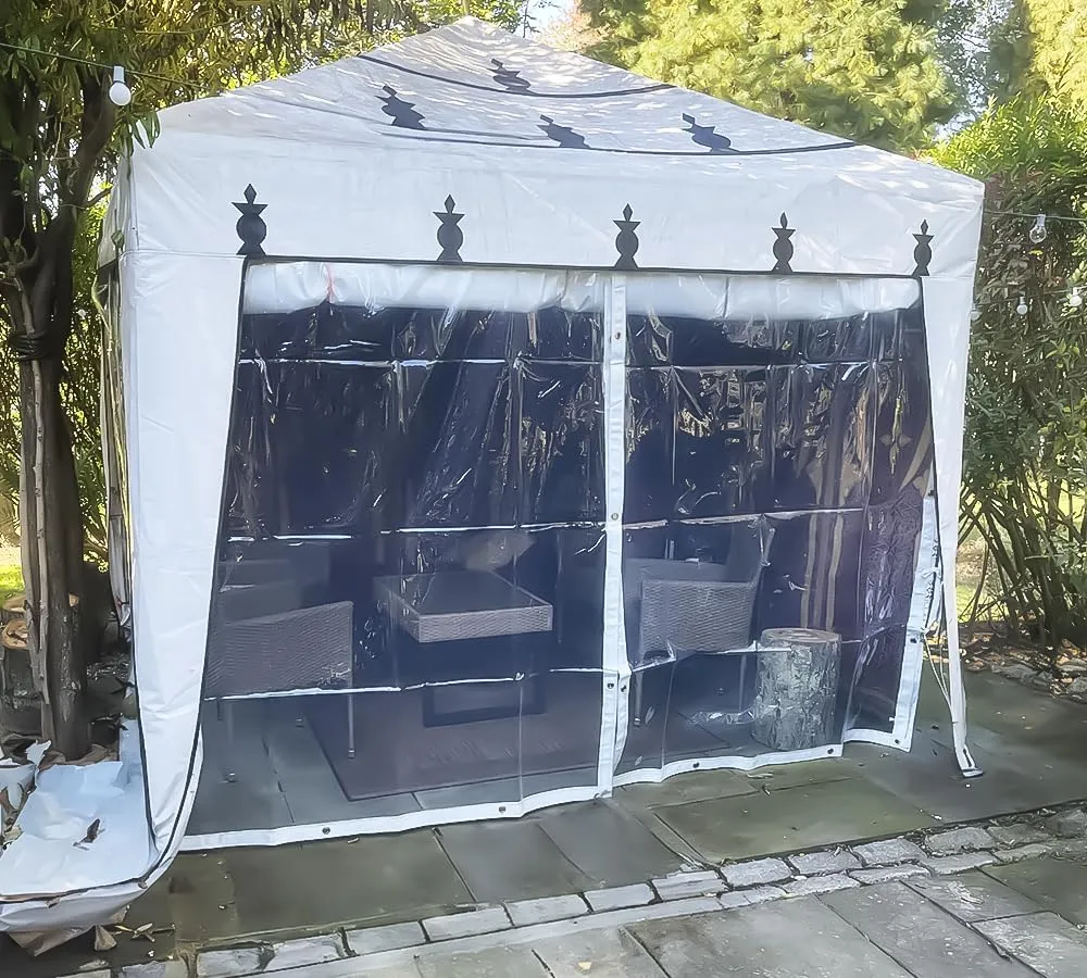 Mytee Products 6' x 12' Clear Vinyl Tarp, 22oz Vinyl, 24 MIL Thick, Fire Retardant, UV Resistant