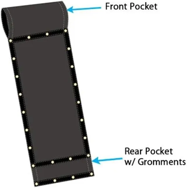 Mytee Products 6' x 8' Dump Truck Vinyl Coated Mesh Tarps Cover with 6 Inch 10oz Double Pocket