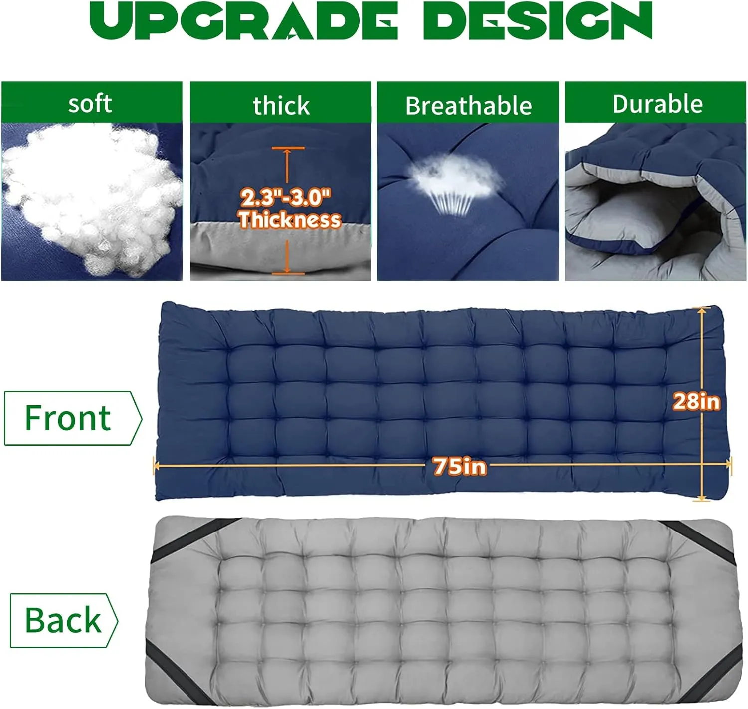 NAIZEA Folding Camping Cots for Adults, Folding Cot with Mattress Camping Bed Camp Cot Portable Military Cot, Double Layer Oxford Strong Heavy Duty Sleeping Cots with Carry Bag for Camp Office Use