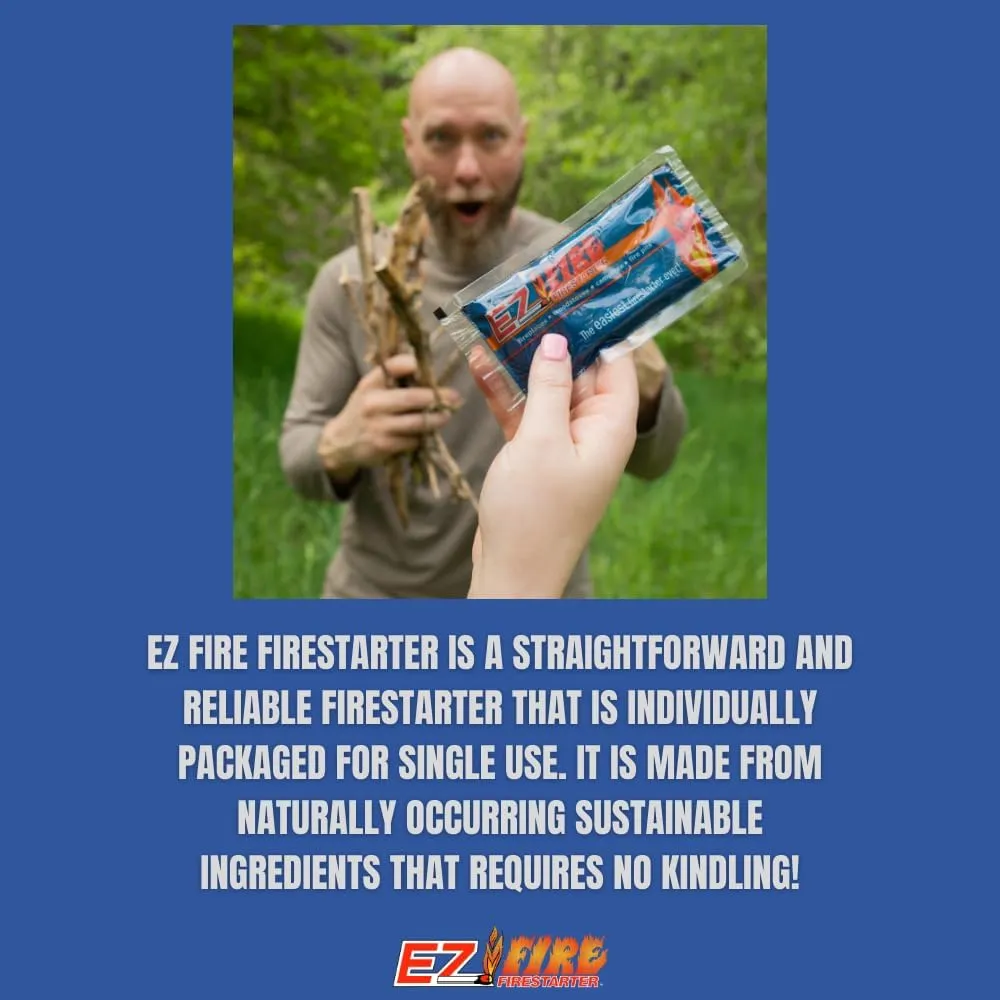 Naturally Occurring, Reliable, All Purpose, Easy-to-Use Fire Starter for Wood Stoves, Fireplaces, Campfires, and Bonfire – Waterproof, Windproof, Safe, Clean, Odorless | 10 Pack