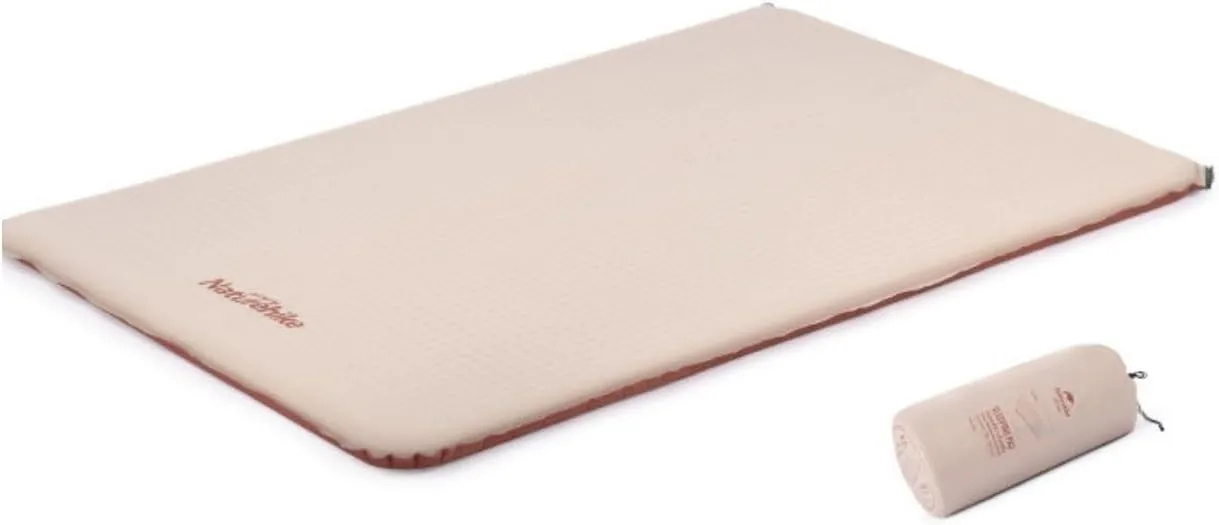Naturehike 2.36" Thick Self Inflating 1 & 2 Person Sleeping Pad,Quick Insulated & Portable Air Mattress for Backpacking, Hiking, Travel, Tent (Khaki, Double)