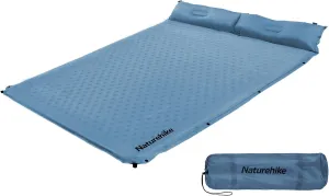 Naturehike Camping Sleeping Pad, Ultralight Camping Mat 2 Person with Pillow, Fast Inflating, Memory Foam Sleeping Pad for Hiking, RV Camping, Blue