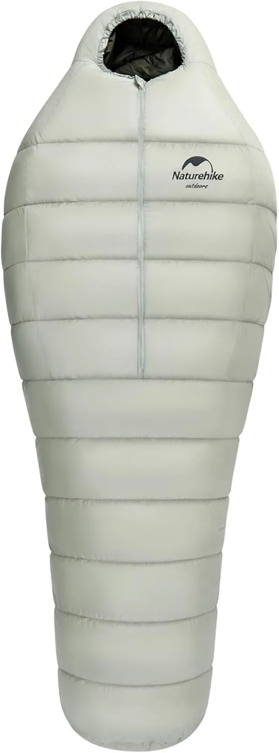 Naturehike Goose Down Mummy Sleeping Bag Ultralight | -18-48 ℉ Extreme 860 Fill Power Compact Portable 3-4 Season for Adults Cold Weather for Hiking Traveling & Outdoor