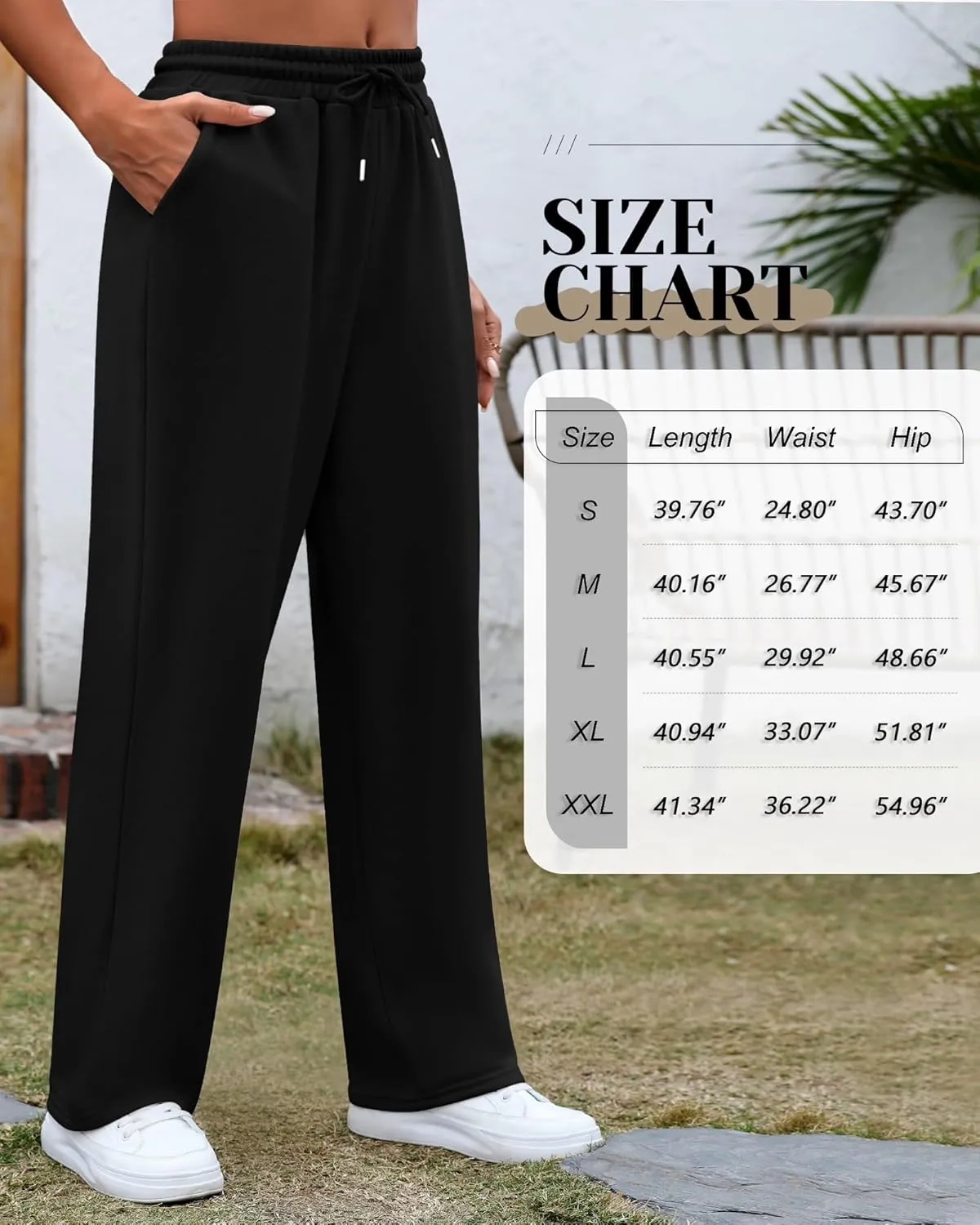 Neer 3 Pack Women's Yoga Pants with Pockets, High Waisted Cozy Lounge Pants Drawstring Sweatpants Loose Wide Leg Jogger