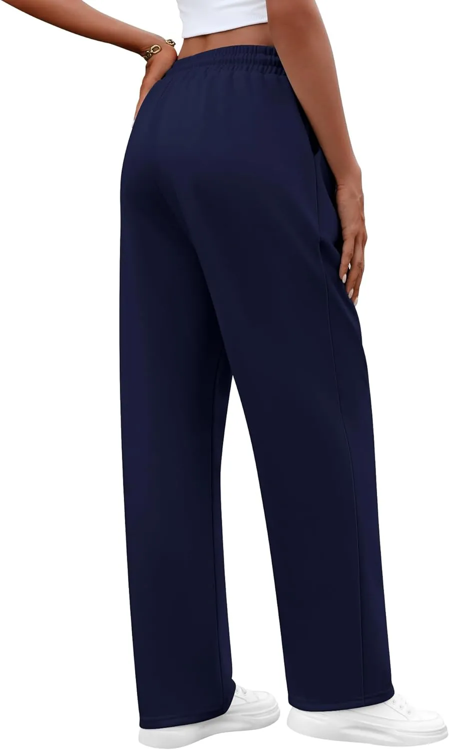 Neer 3 Pack Women's Yoga Pants with Pockets, High Waisted Cozy Lounge Pants Drawstring Sweatpants Loose Wide Leg Jogger