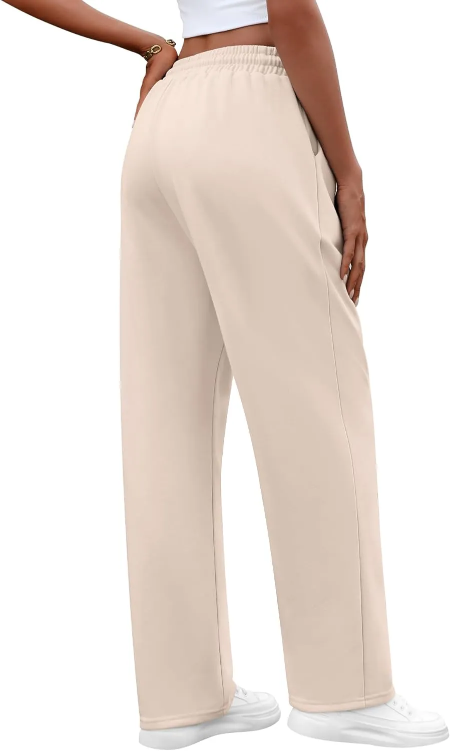 Neer 3 Pack Women's Yoga Pants with Pockets, High Waisted Cozy Lounge Pants Drawstring Sweatpants Loose Wide Leg Jogger