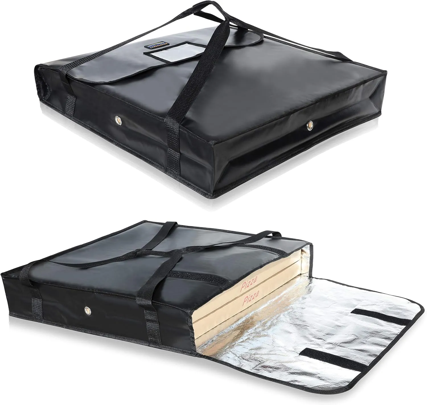 New Star Foodservice 51131 Insulated Pizza Delivery Bag, 24" by 24" by 5", Black