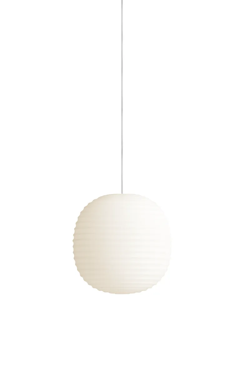 NEW WORKS | Lantern Pendant - Frosted White Opal Glass - Small