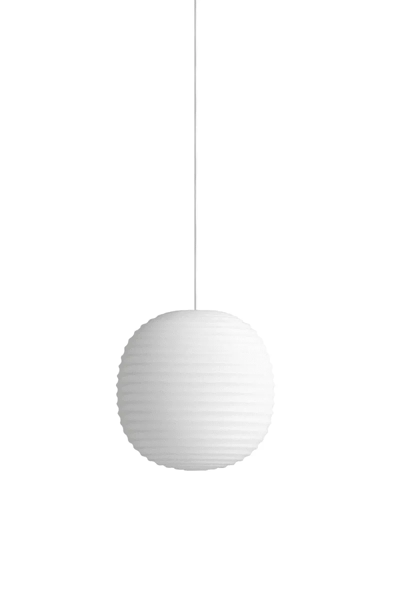 NEW WORKS | Lantern Pendant - Frosted White Opal Glass - Small