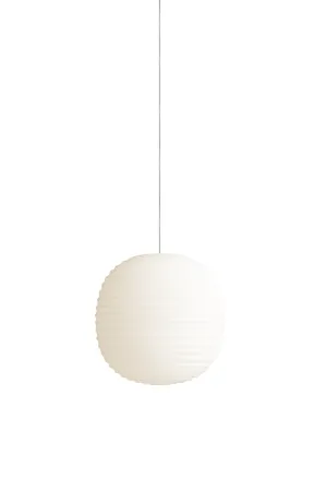 NEW WORKS | Lantern Pendant - Frosted White Opal Glass - Small