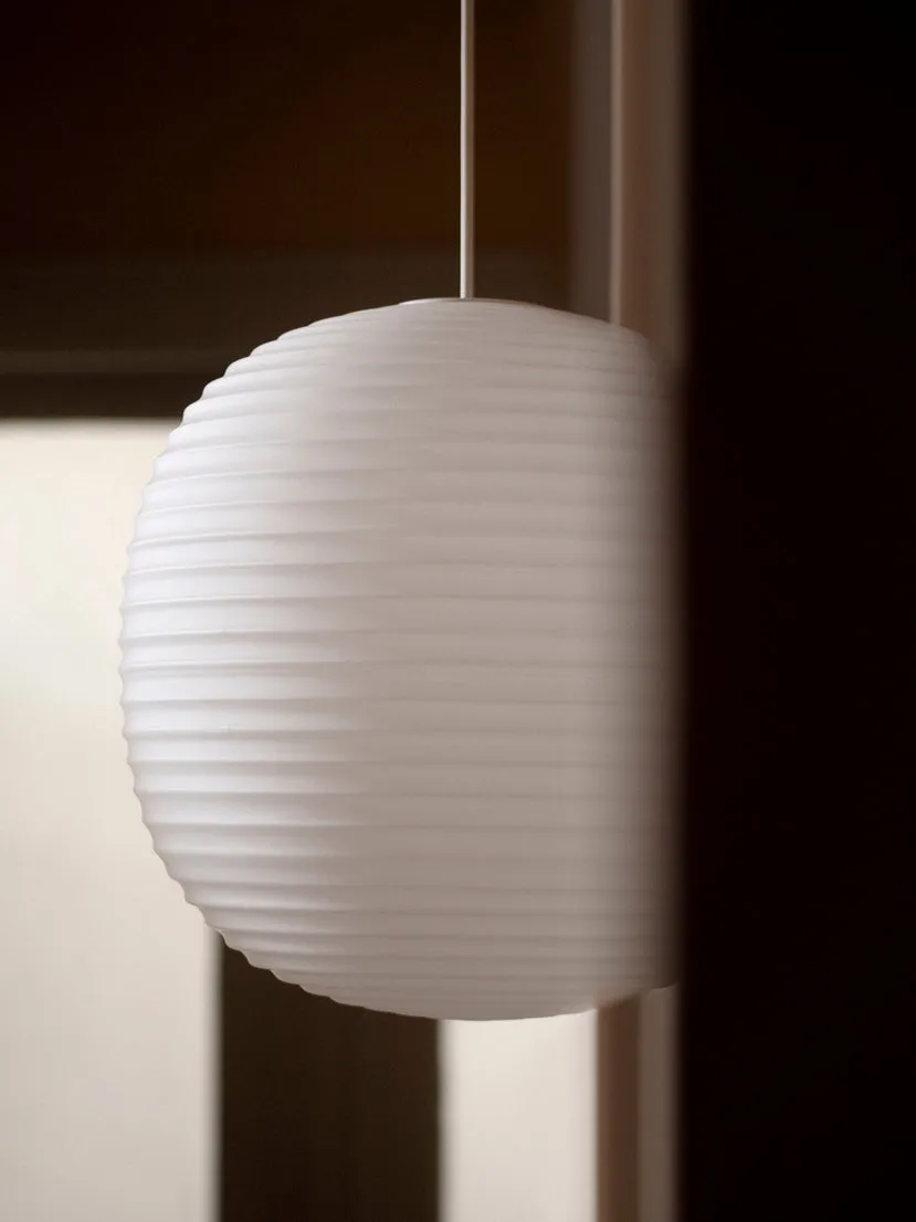 NEW WORKS | Lantern Pendant - Frosted White Opal Glass - Small