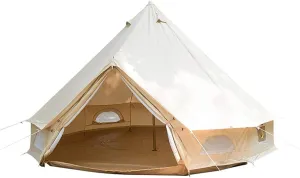 NIEH Pyramid Tent Yurt Tent Outdoor Family Camping Bell Tent with Stove Hole Camping Pyramid Tent in Groundsheet Camping Glamping Festival Luxury