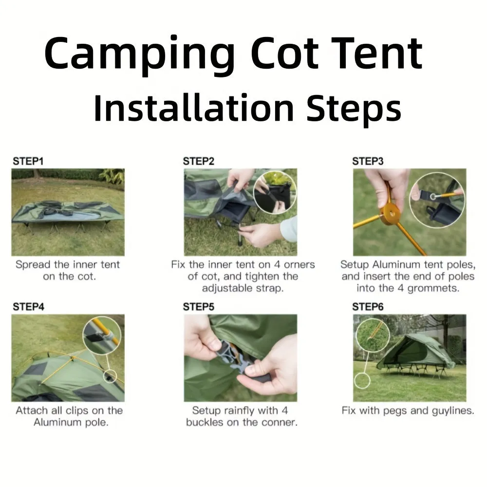 Night Cat Waterproof Portable OffGround Camping BedTent