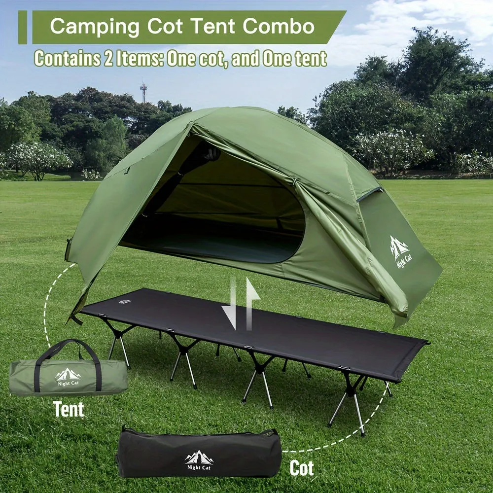 Night Cat Waterproof Portable OffGround Camping BedTent