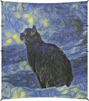 Oil Painting Cat Beach Tent Camping Sun Shelters Portable Outdoor Canopy Sun Shade for Camping Trips Fishing Backyard Fun or Picnics Easy Setup with Carrying Bag