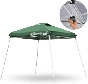 One-Touch Tarp Tent, Portable, Center Lock, One Action, Compact Size, UV Protection, Water Resistant, Folding, Sunshade, Events, Outdoors, Camping, Green, 6.9 ft (1.8 m)