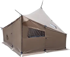 OneTigris COZSHACK Hot Tent, Large Spacious 4 Person Tent with Stove Jack, Windproof Waterproof Tent for Wood Stove Bushcraft Camping Travel Truck Family