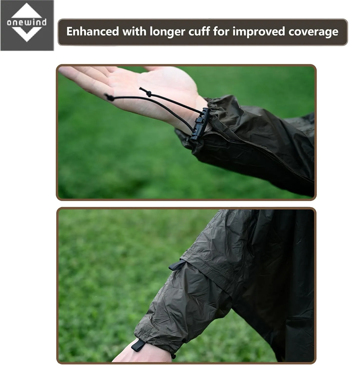 onewind Hooded Rain Poncho, Silnylon Rain Coat Versatile Survival Shelter Waterproof Breathable Lightweight Poncho