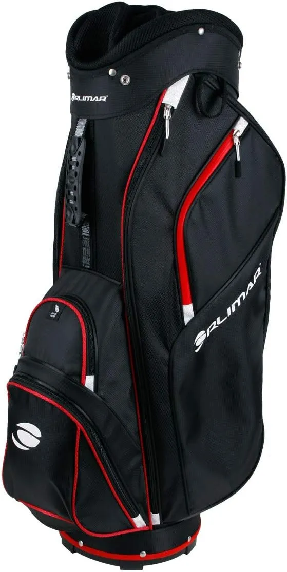 Orlimar CRX 14.6 Golf Cart Bag, 14-Way Divider Top, 6 Zippered Pockets Including Insulated Cooler Pocket