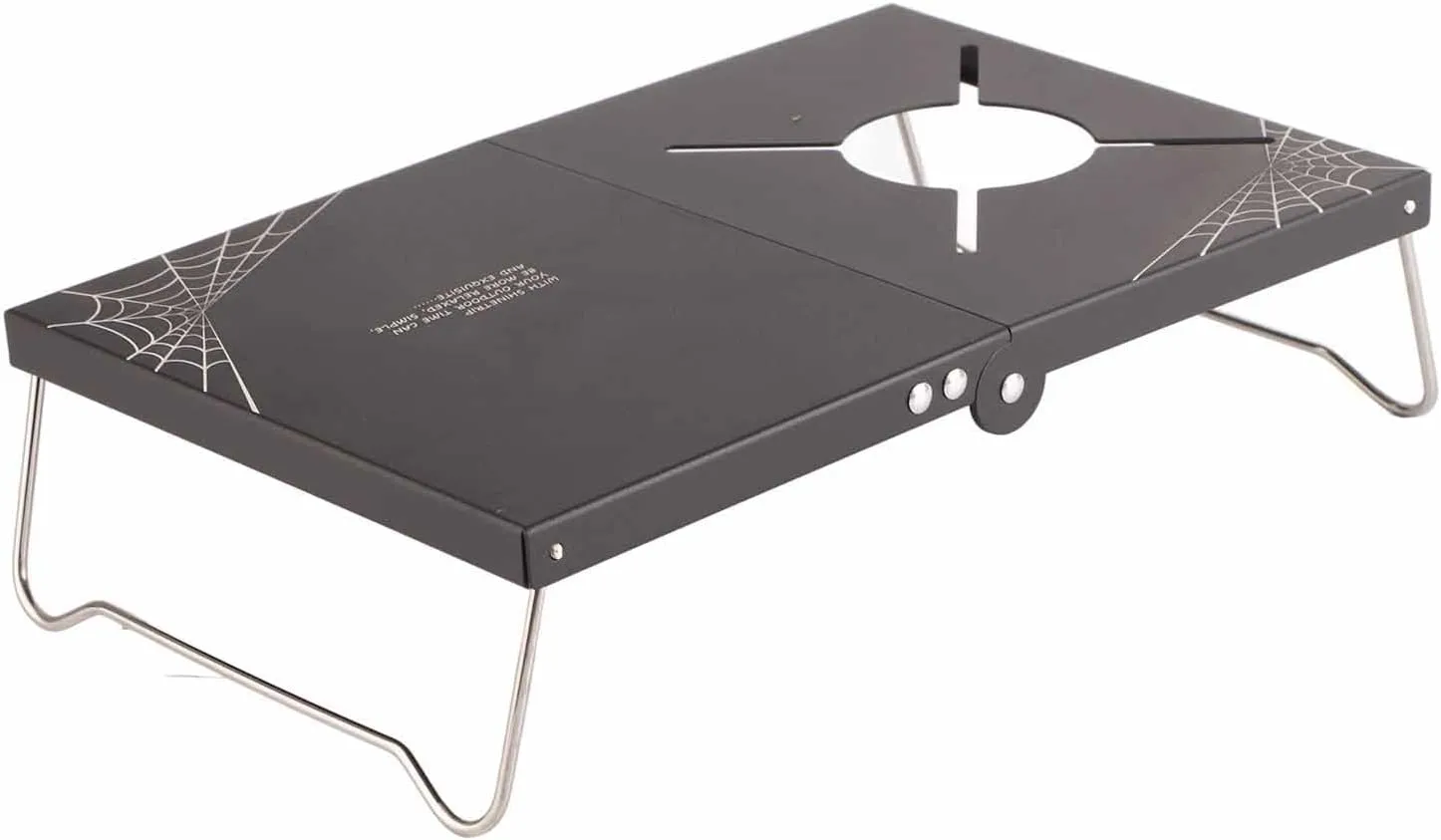 OUKENS Picnic Table, Aluminum Alloy Foldable Portable Mini Camping Stove Table with Storage Bag for Outdoor,Folding Camping Table Foldable Side Table