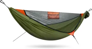 Outdoor Camping Hammock with Mosquito Net Garden Portable Awning Tent Sleeping Hanging Hammocks Swing for Hike Canopy for Terrace, Outdoor