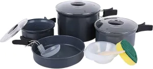 Outdoor Cookware Set Picnic Camping Large Capacity Deepening Convenient Storage Frying Pan Soup 4-6 People Can Gather Heat
