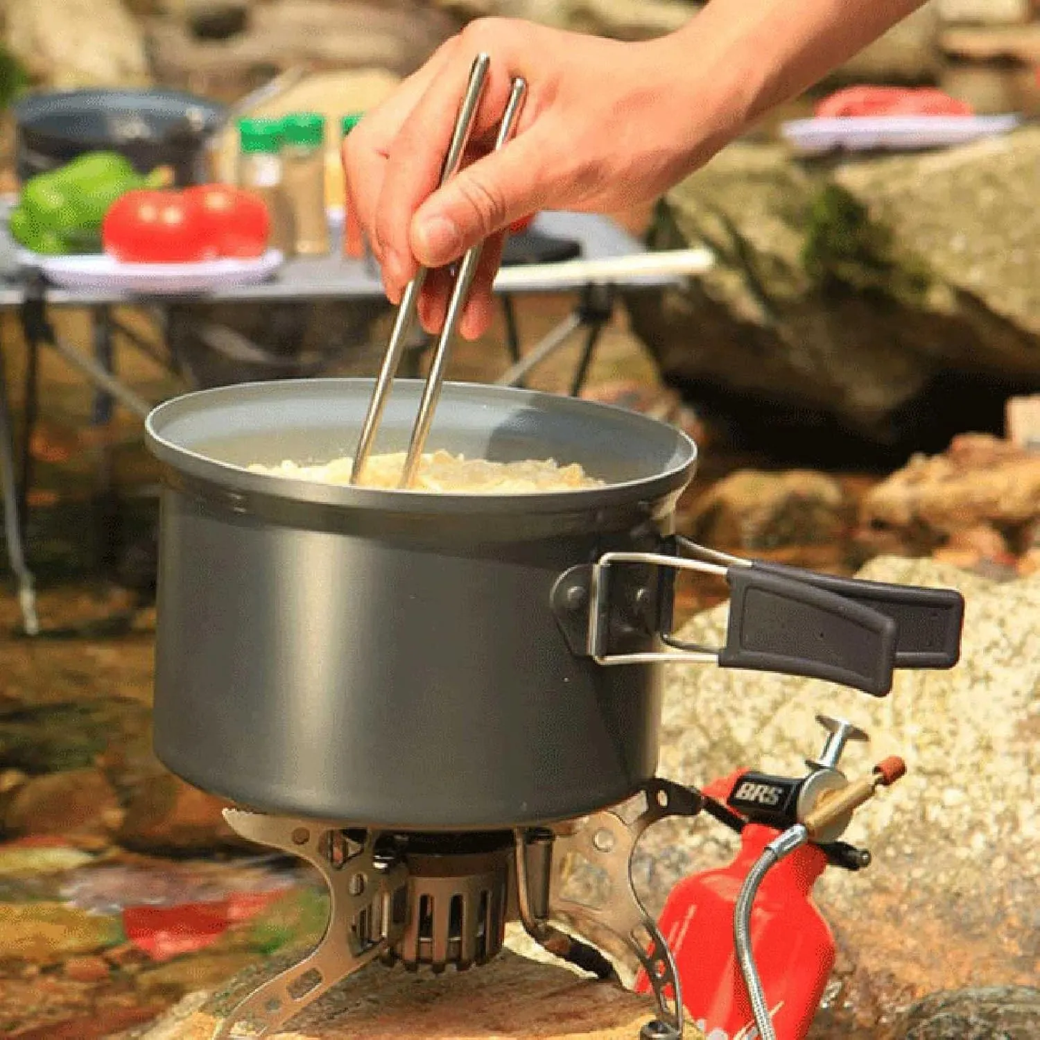 Outdoor Cookware Set Picnic Camping Large Capacity Deepening Convenient Storage Frying Pan Soup 4-6 People Can Gather Heat