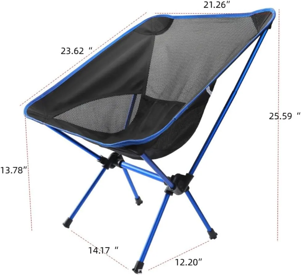 Outdoor Folding Low Rocking Chair Stable Camping Chair Portable Quick and Easy Setup for Camping Hiking (D)