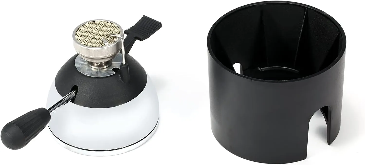 Outdoor Furnace, Mini Camping Stove Butane Gas with Refill Rack for Tabletop Siphons Windproof Portable Cooking Stove Coffee Maker