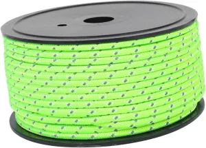 Outdoor Guy Lines Camping Tent Rope Solid Braid Tent Accessory Tent Wind Rope Reflective Rope for Climbing Fishing Tarpaulin, Green
