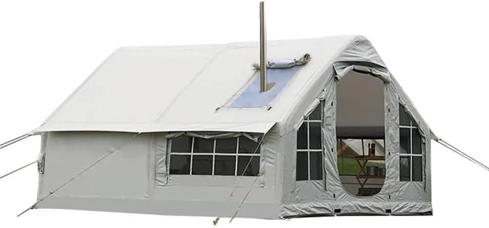 Outdoor Inflatable Tent, Camping Overnight Equipment, Foldable Portable Rainproof and Windproof Tent Without Setting Up