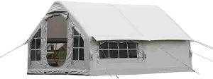 Outdoor Inflatable Tent with Pump, Camping Overnight Equipment, Foldable Portable Rainproof and Windproof Tent, No Need to Build A Small House